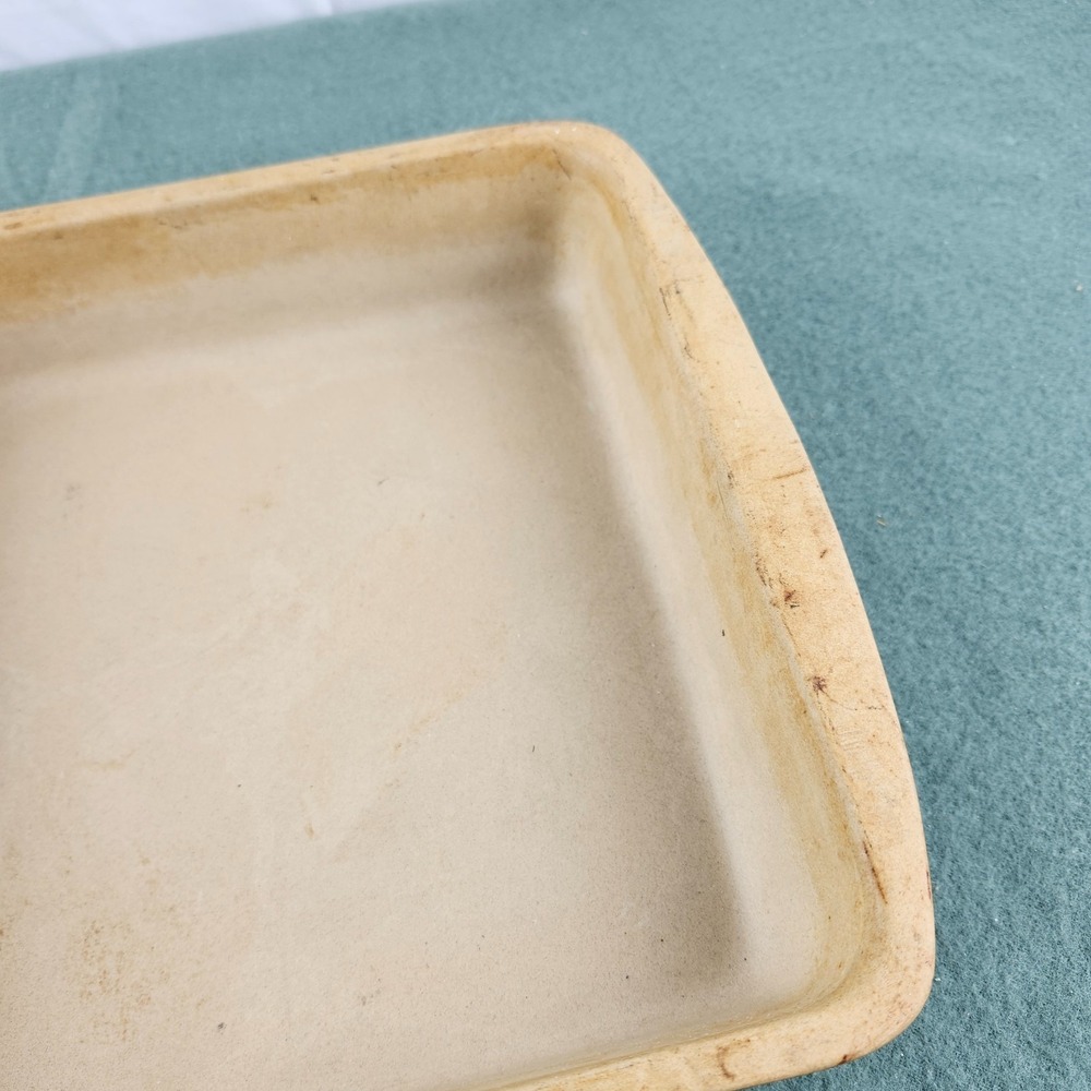 Pampered Chef Square Baking Pan Dish Stone Baker 9x9 1490 9in - Picture 2 of 5